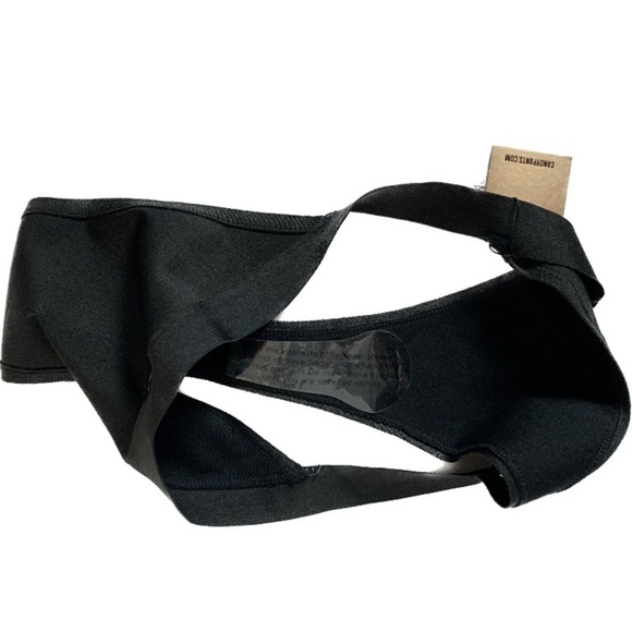 Candypants Exclusive Bandage High Leg Buckle Cut Out Black Bikini Bottom New - Picture 11 of 14